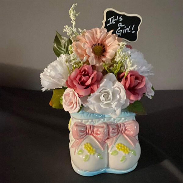 It’s A Girl Baby Booties Arrangement