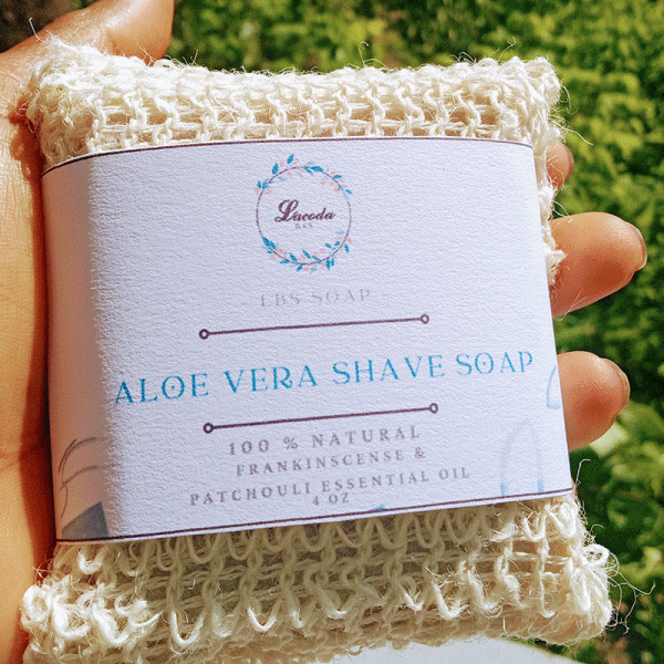 Aloe vera shave soap with patchuli